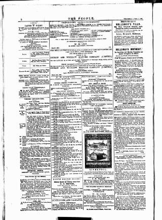 cover page of Wexford People published on April 1, 1885