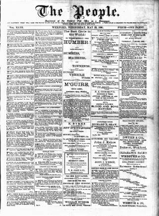 cover page of Wexford People published on May 22, 1895