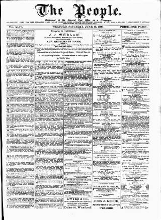 cover page of Wexford People published on June 13, 1896