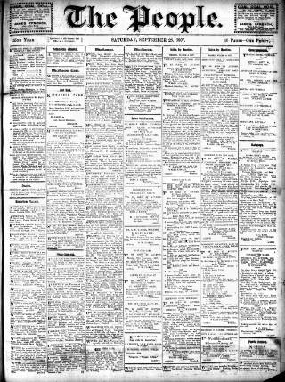 cover page of Wexford People published on September 28, 1907