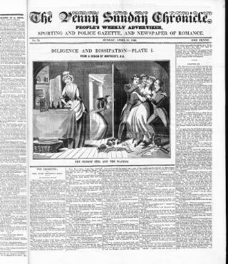 cover page of Bell's Penny Dispatch published on April 10, 1842