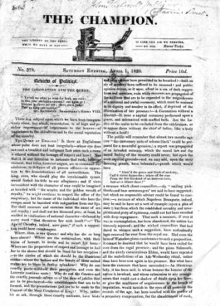 cover page of Champion (London) published on April 1, 1820
