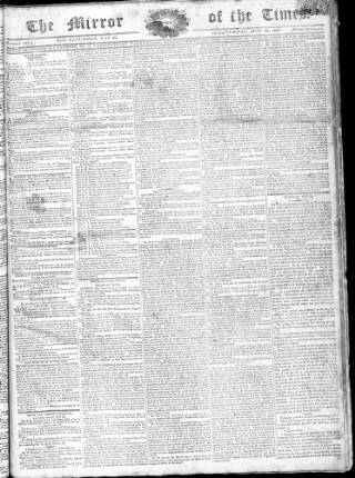 cover page of Mirror of the Times published on May 22, 1802