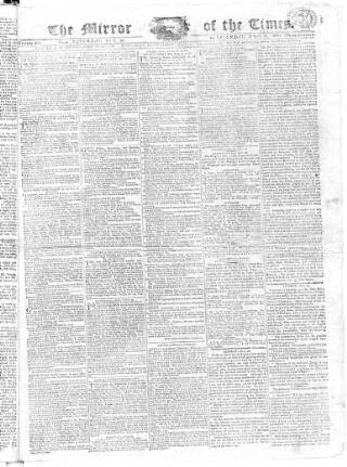 cover page of Mirror of the Times published on November 2, 1805