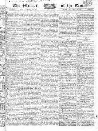 cover page of Mirror of the Times published on May 22, 1819