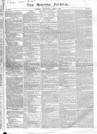 cover page of New Times (London) published on April 1, 1829