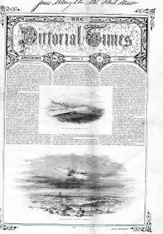 cover page of Pictorial Times published on April 1, 1843
