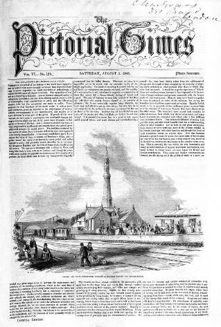 cover page of Pictorial Times published on August 2, 1845
