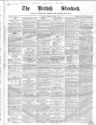 cover page of British Standard published on August 2, 1861