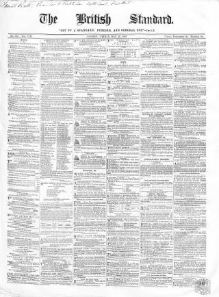 cover page of British Standard published on May 22, 1863