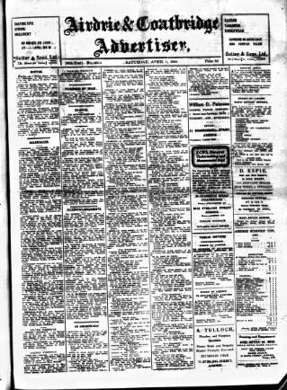 cover page of Airdrie & Coatbridge Advertiser published on April 1, 1944
