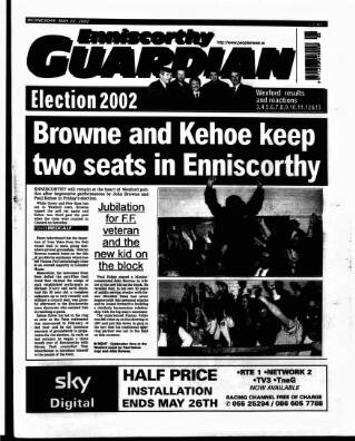 cover page of Enniscorthy Guardian published on May 22, 2002