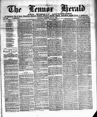 cover page of Lennox Herald published on May 22, 1886