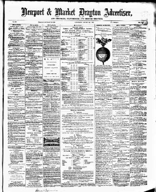 cover page of Newport & Market Drayton Advertiser published on August 2, 1873