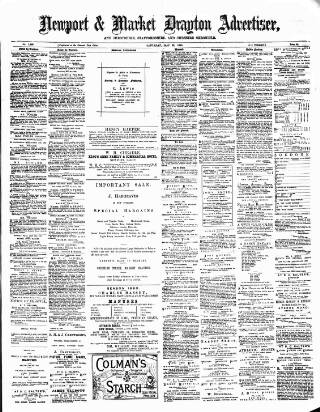 cover page of Newport & Market Drayton Advertiser published on May 22, 1880