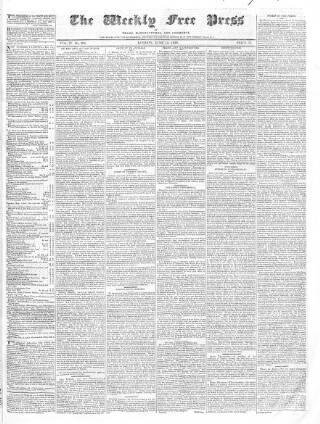 cover page of Trades' Free Press published on June 13, 1829
