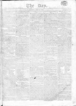 cover page of The Day published on May 22, 1809