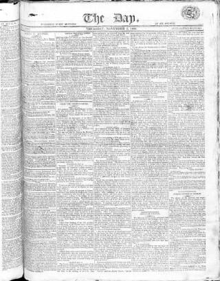cover page of The Day published on November 2, 1809