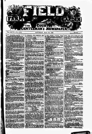 cover page of Field published on May 22, 1886