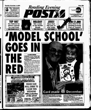 cover page of Reading Evening Post published on November 2, 1995