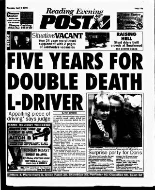 cover page of Reading Evening Post published on April 1, 1999