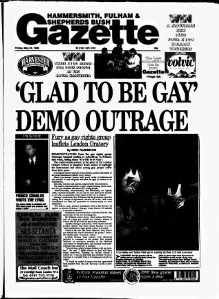 cover page of Hammersmith & Shepherds Bush Gazette published on May 22, 1998