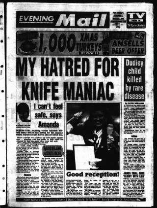 cover page of Sandwell Evening Mail published on November 2, 1993