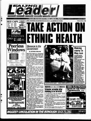 cover page of Ealing Leader published on May 22, 1998