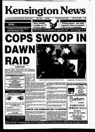 cover page of Kensington Post published on April 1, 1992