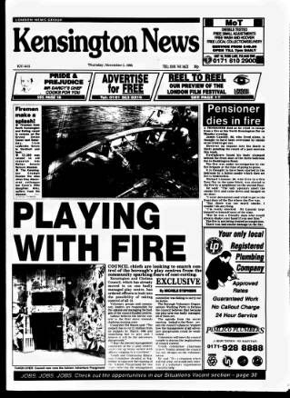 cover page of Kensington Post published on November 2, 1995