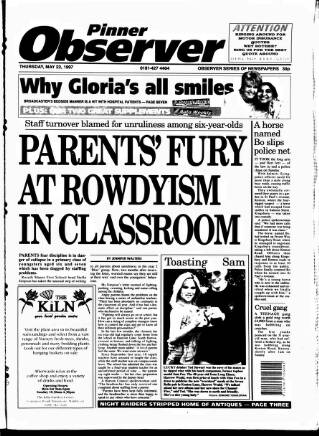 cover page of Pinner Observer published on May 22, 1997