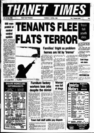 cover page of Thanet Times published on April 1, 1980