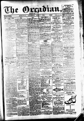 cover page of Orcadian published on April 1, 1916