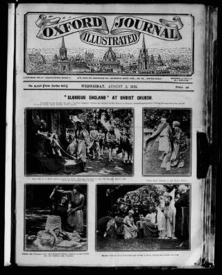 cover page of Oxford Journal published on August 2, 1922