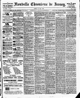 cover page of Nouvelle Chronique de Jersey published on June 13, 1896