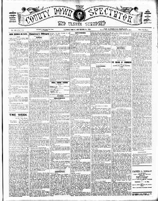 cover page of County Down Spectator and Ulster Standard published on September 28, 1906
