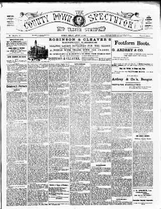 cover page of County Down Spectator and Ulster Standard published on August 2, 1907