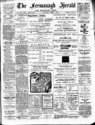 cover page of Fermanagh Herald published on April 1, 1905