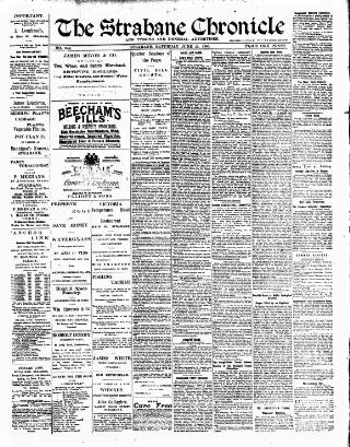cover page of Strabane Chronicle published on June 13, 1903