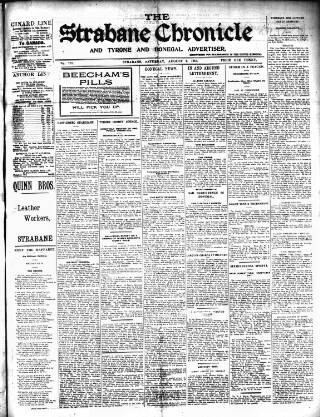 cover page of Strabane Chronicle published on August 2, 1913