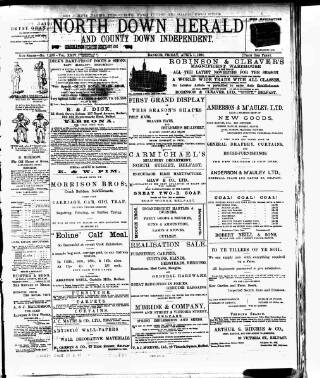 cover page of North Down Herald and County Down Independent published on April 1, 1904