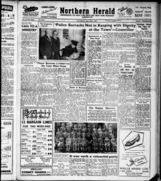 cover page of North Down Herald and County Down Independent published on May 22, 1954