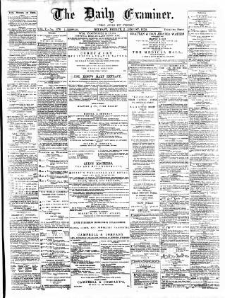 cover page of Ulster Examiner and Northern Star published on August 2, 1872