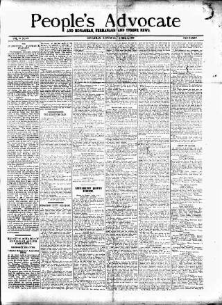 cover page of People's Advocate and Monaghan, Fermanagh, and Tyrone News published on April 1, 1905
