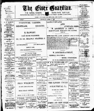 cover page of Essex Guardian published on April 1, 1899