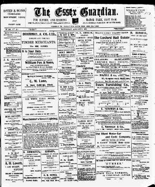 cover page of Essex Guardian published on August 2, 1902
