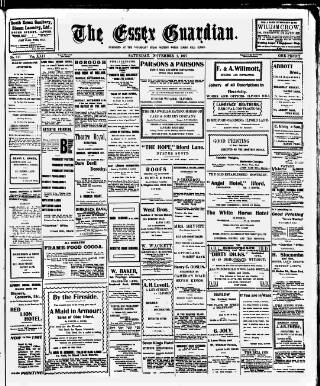 cover page of Essex Guardian published on November 2, 1907
