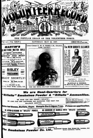 cover page of Volunteer Record & Shooting News published on May 22, 1897