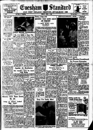 cover page of Evesham Standard & West Midland Observer published on April 1, 1955