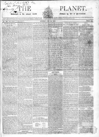cover page of Planet published on May 22, 1842
